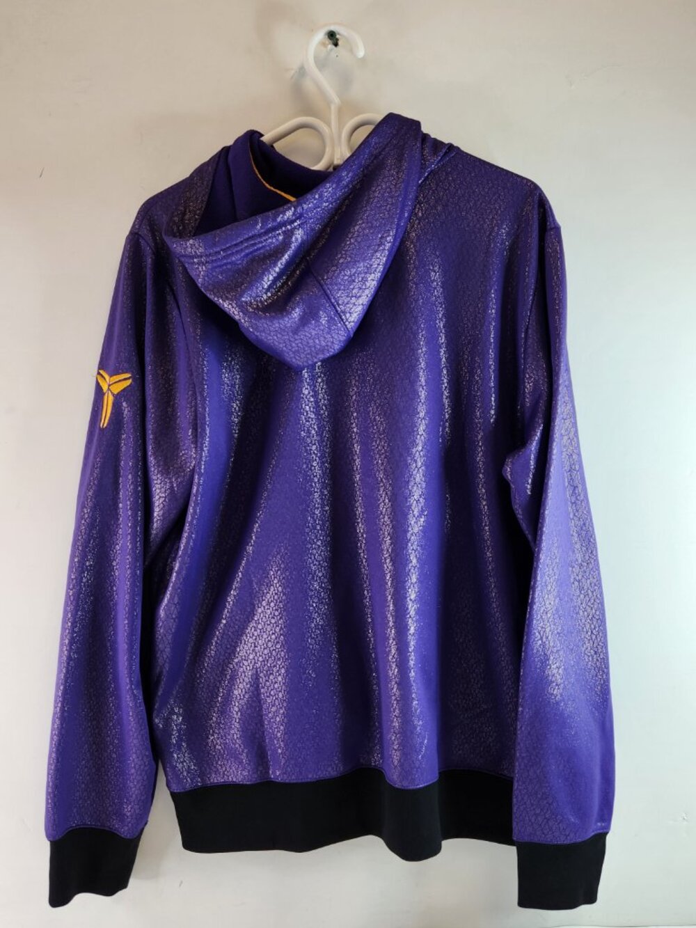 Nike Kobe Bryant Hero Print Full Zip Hoodie Metallic Purple Size Large Lakers - Picture 5 of 13